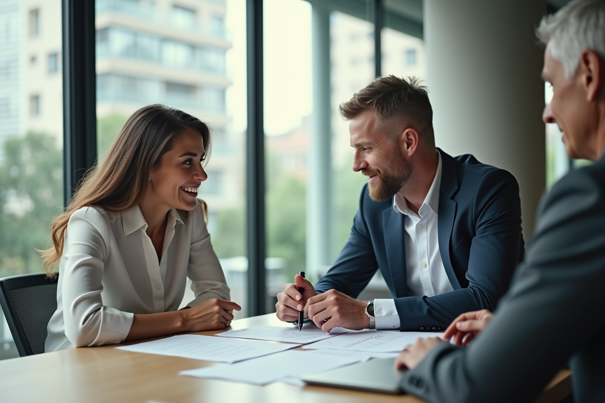 Femme d'affaires et coach discutant de financement au bureau