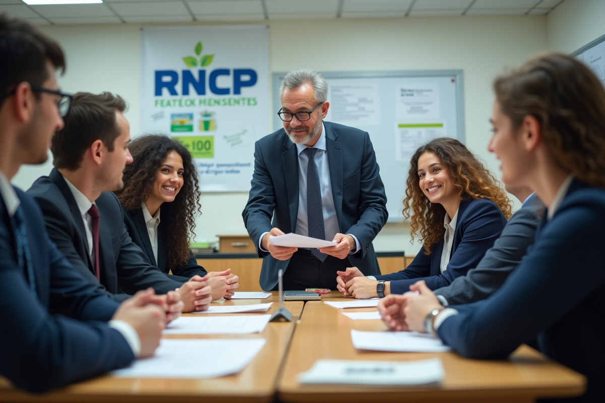 Groupe de jeunes et formateur lors d