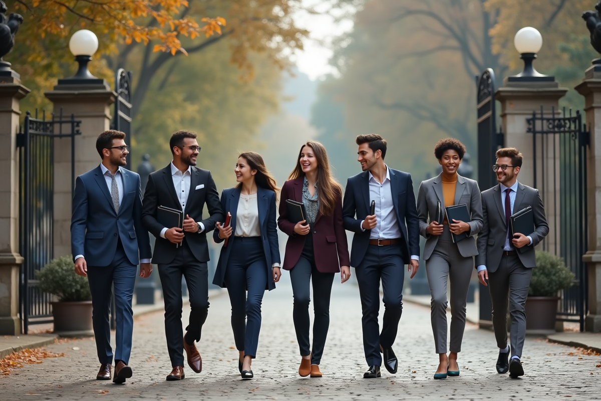 Groupe de jeunes devant l