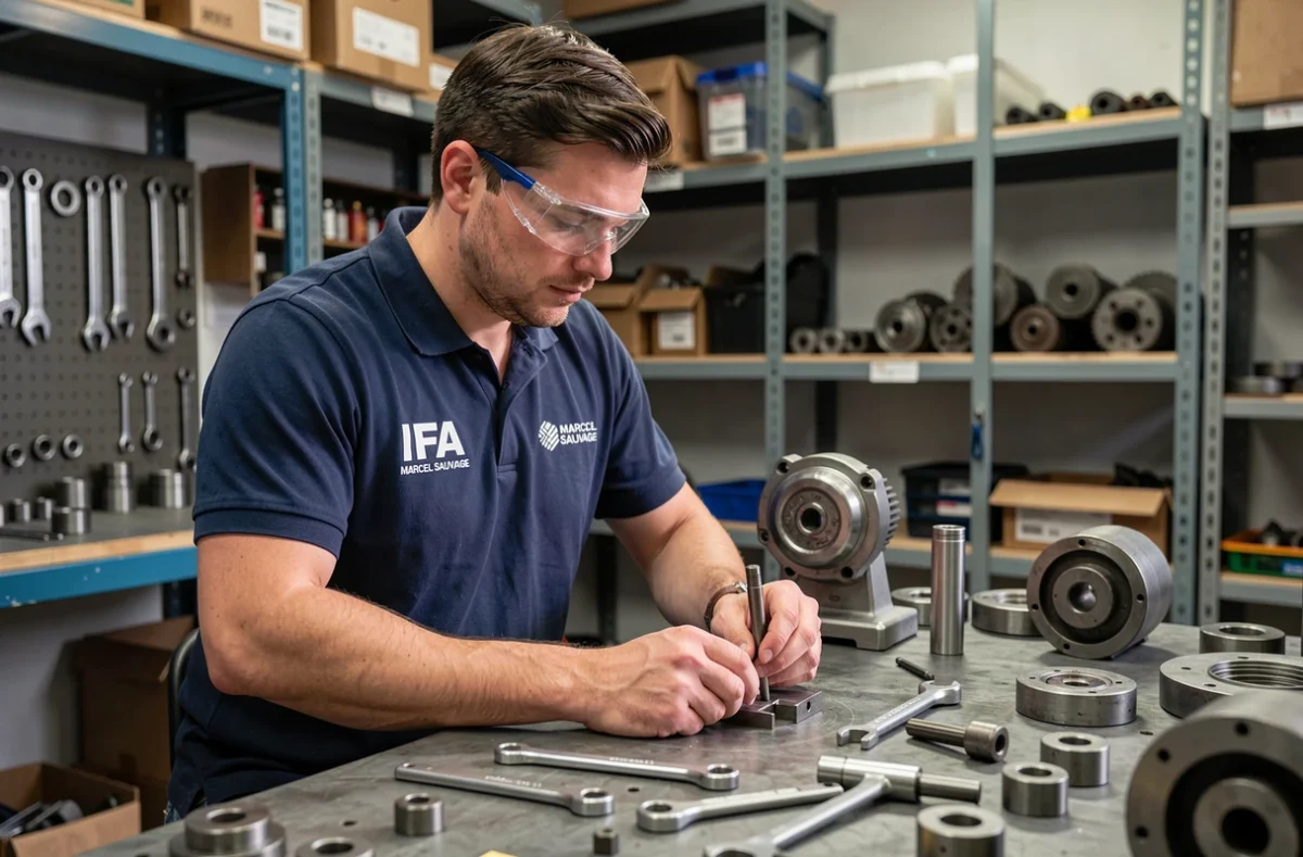 Apprenti en atelier technique à l'IFA Marcel Sauvage en Normandie