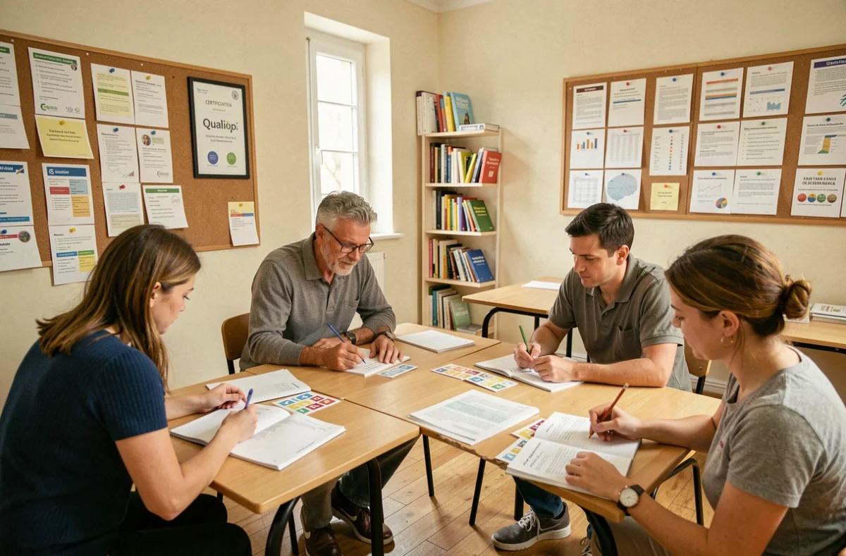 Session de cours de langues certifiée Qualiopi animée par Terra Lingua avec des apprenants adultes